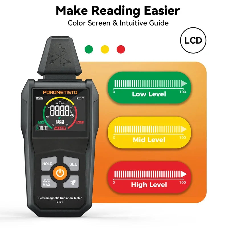 3-in-1 EMF Radiation Tester