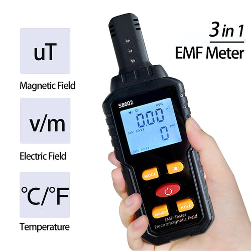 3 in 1 EMF Meter Electromagnetic Field Radiation Detector EMF Tester