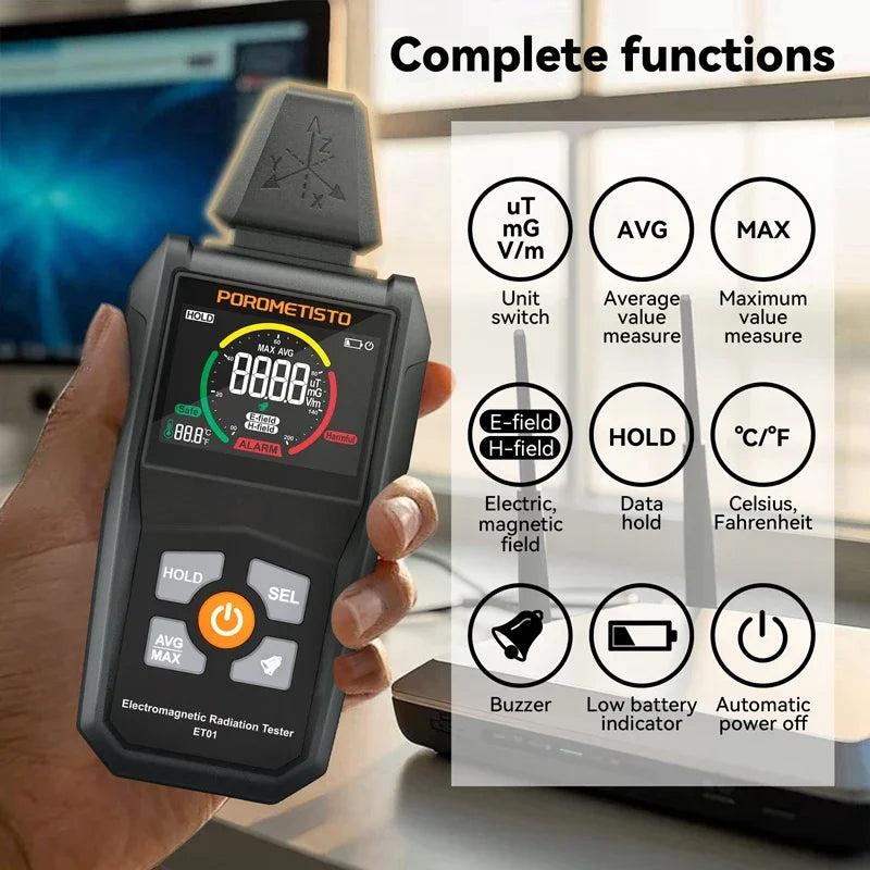 3-in-1 EMF Radiation Tester