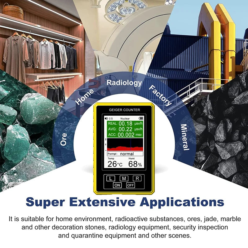 2-in-1 Electromagnetic & Nuclear Radiation Meter