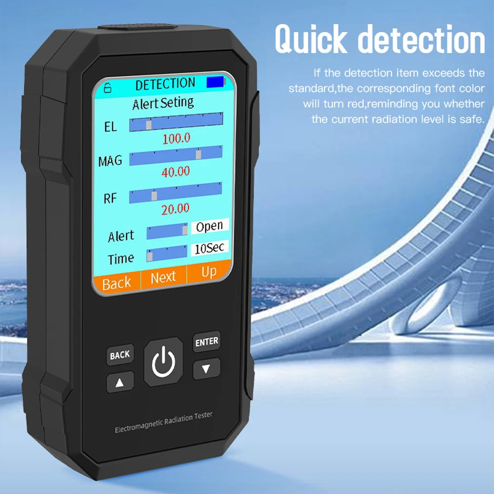3-in-1 EMF & RF Radiation Detector