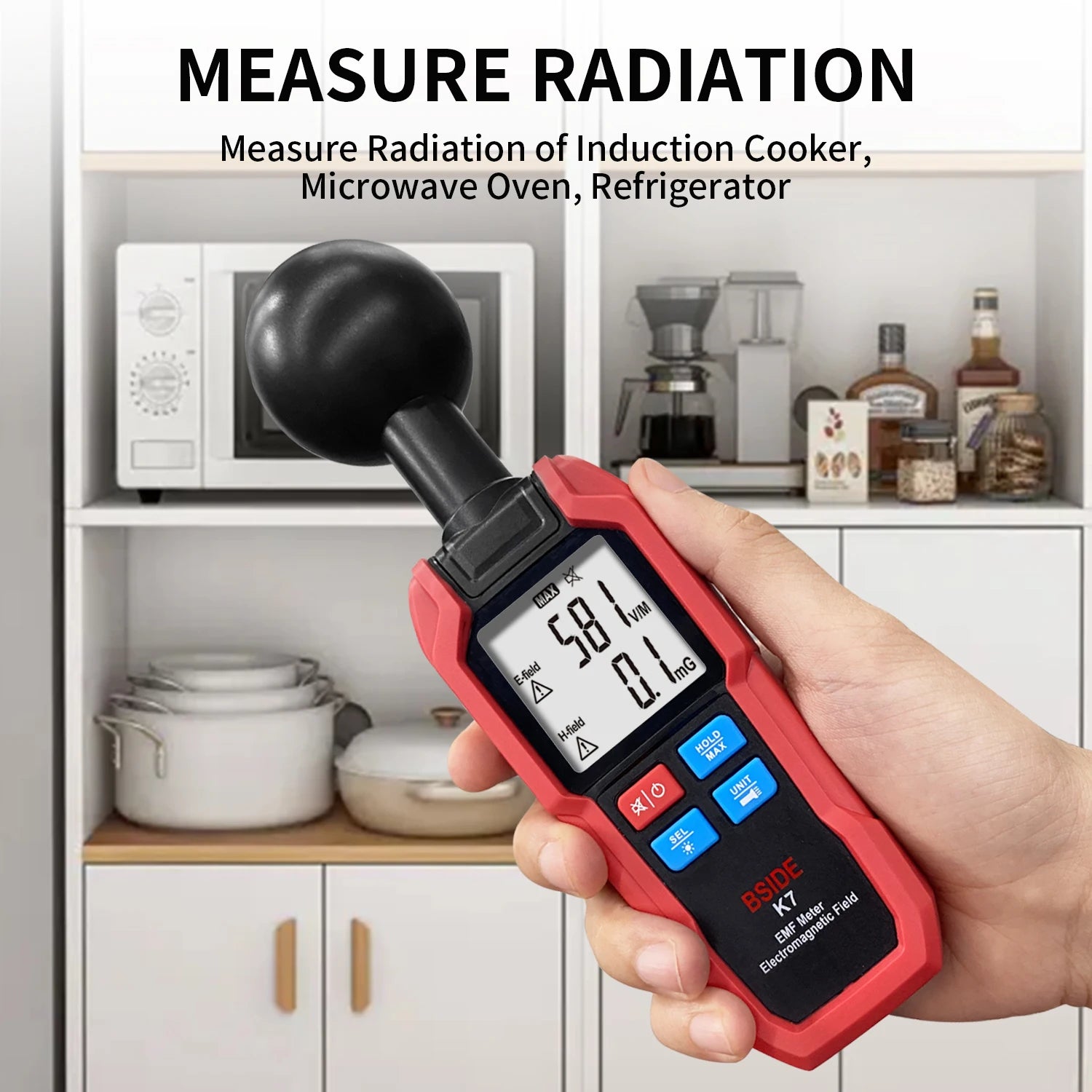 Electric & Magnetic Field Detector with Temperature Monitoring