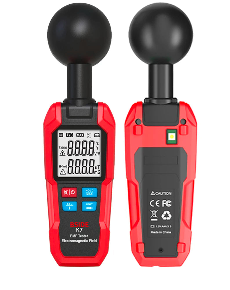 Electric & Magnetic Field Detector with Temperature Monitoring